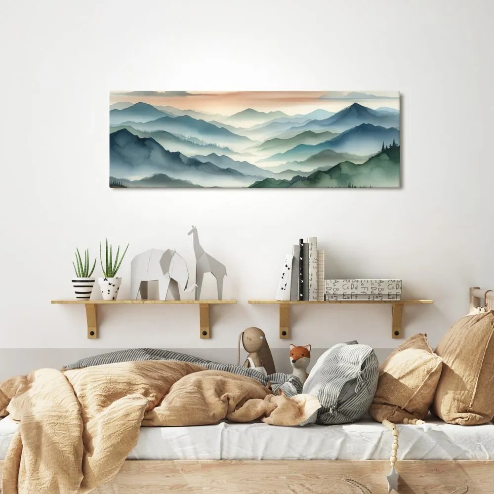 Quadro su tela – Calma sopra le montagne blu