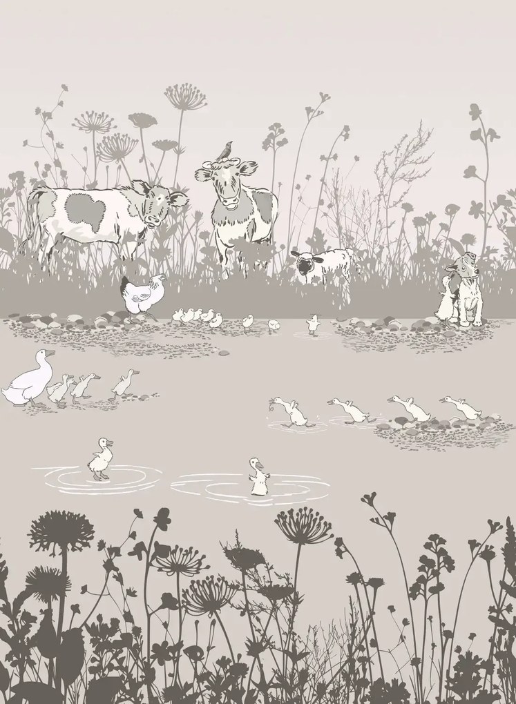 Little Greene Carta da parati Riverside Capers - Cluck