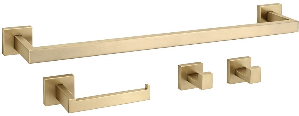 Set accessori da bagno Rio Brush Gold 4 pezzi