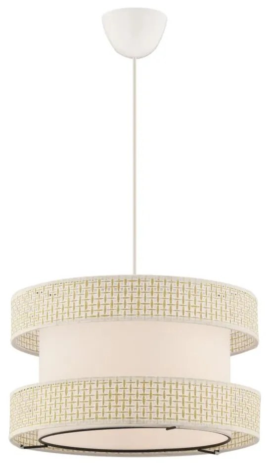 Lampadario a sospensione con cavo HALO 1xE27/60W/230V colore crema