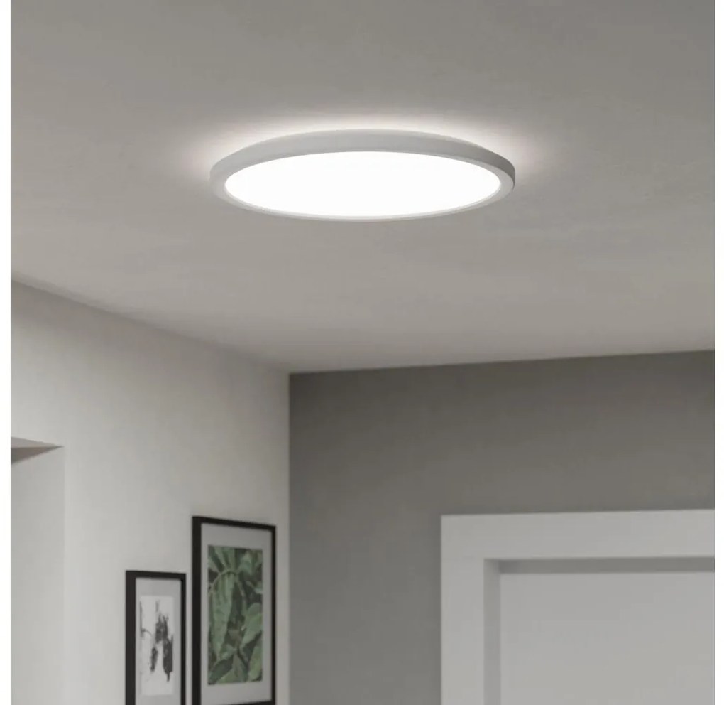 Eglo 901447 -Plafoniera LED da esterno ROVITO 18,5W/230V diametro 38,9cm IP44 bianco