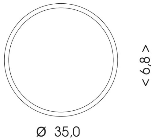 Ecolite WMAT350/HF-25W/CR - Plafoniera LED con sensore LED/25W/230V nero