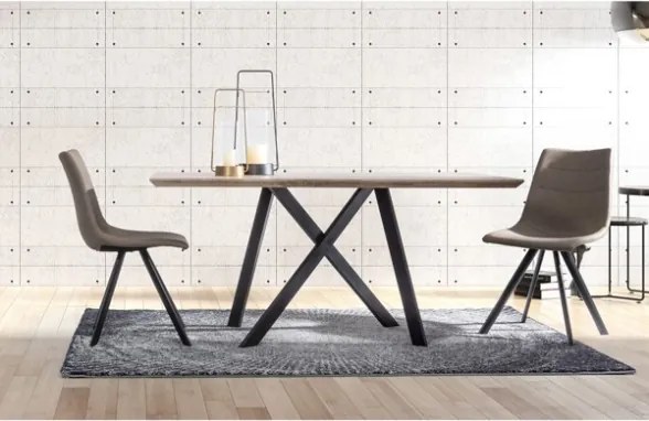 Sedie Da Interno Imbottite In Ecopelle Gambe Nere Alva Pu Tortora Bizzotto - 4 Pz