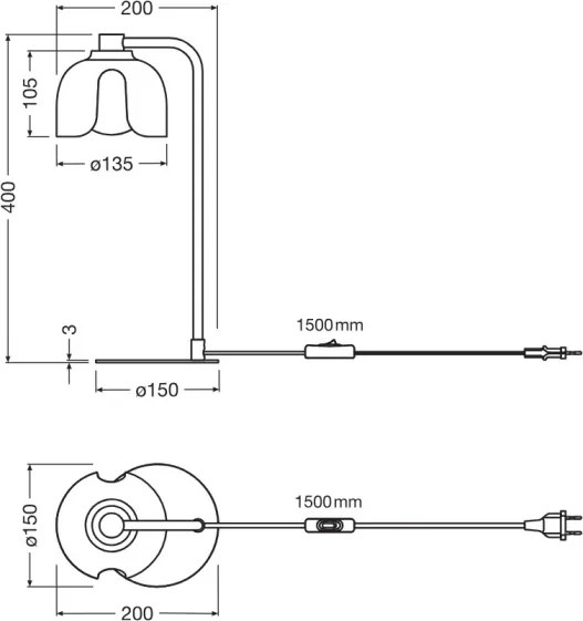 Osram - Lampada da tavolo DECOR COROLLE 1xG9/20W/230V rossa