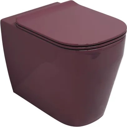 Vaso WC filomuro OLYMPIA CERAMICA tuttoevo melanzana, sedile incluso P 53 x L 36 x H 42 cm