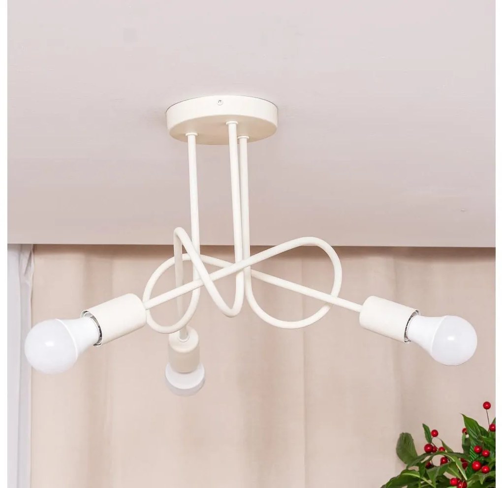 Lampadario a soffitto OXFORD 3xE27/15W/230V crema