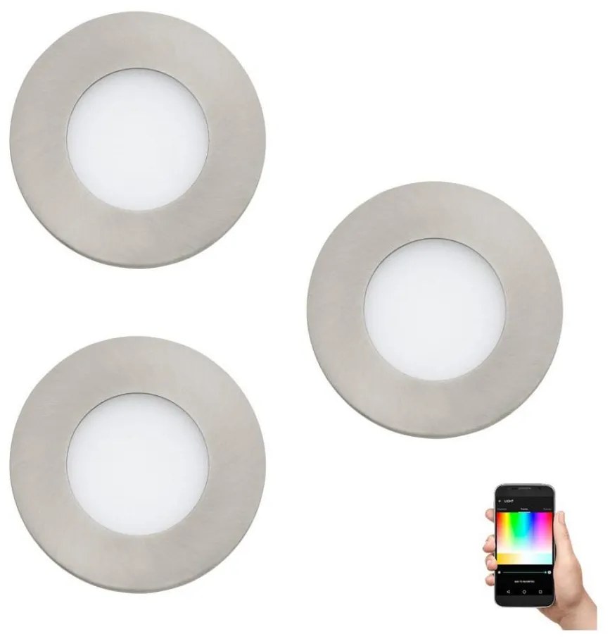 Eglo 32882 - Set da 3 faretti LED RGB dimmerabili da incasso FUEVA-C 1xLED/3W/230V