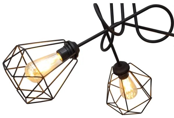 Lampadario da parete KARO 3xE27/15W/230V nero