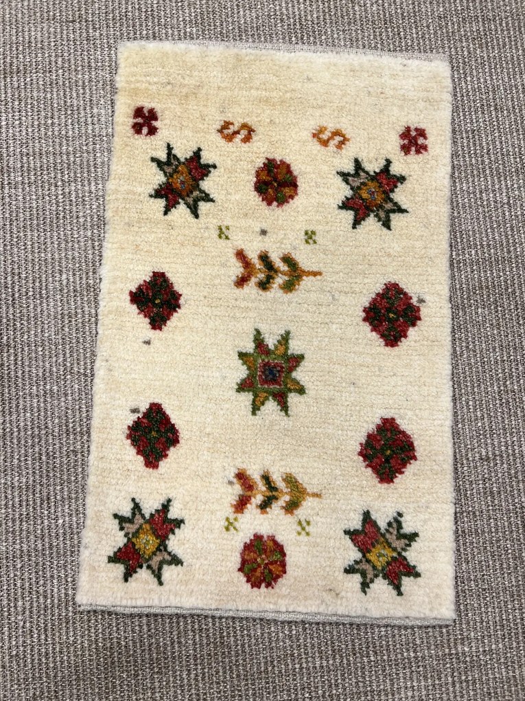 Gabbeh Tappeto persiano 60x40 Beige (Iran) Annodato A Mano