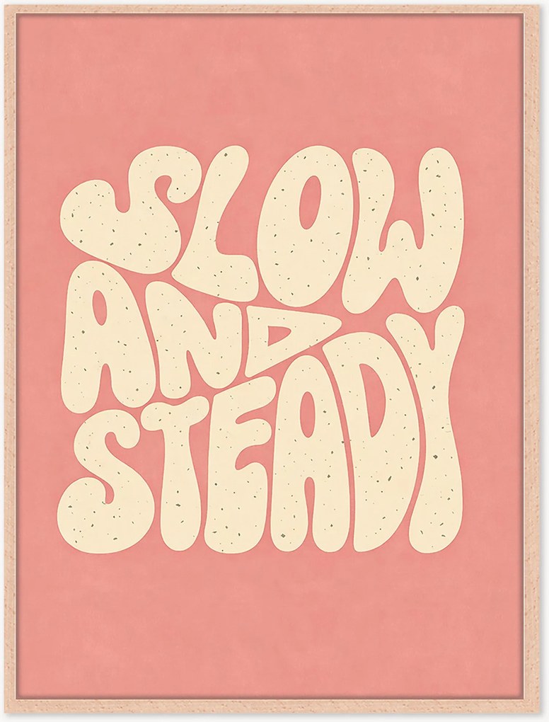 Stampa digitale incorniciata fatta a mano Slow & Steady
