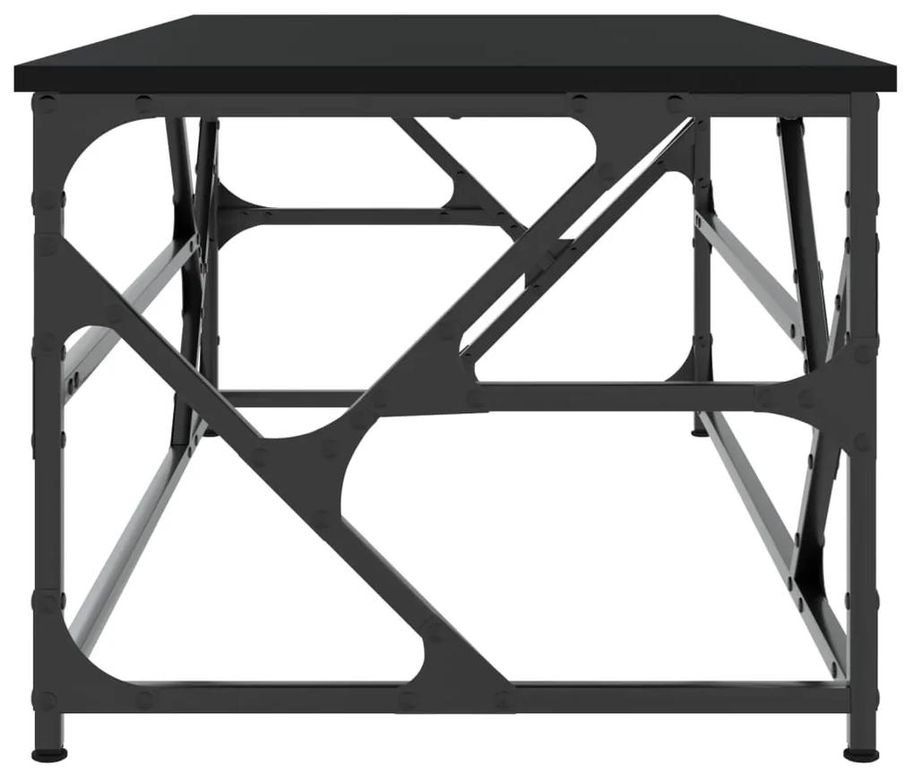 Tavolino Salotto Nero 100x50x40cm Legno Multistrato