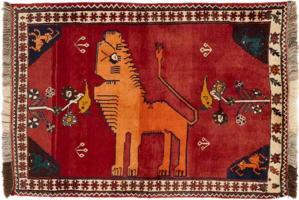 Gabbeh Tappeto 100 x 150 (Iran) Annodato A Mano