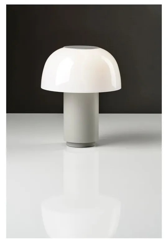 Lampada da tavolo dimmerabile a LED in alluminio grigio (altezza 22 cm) Harvest - Zone