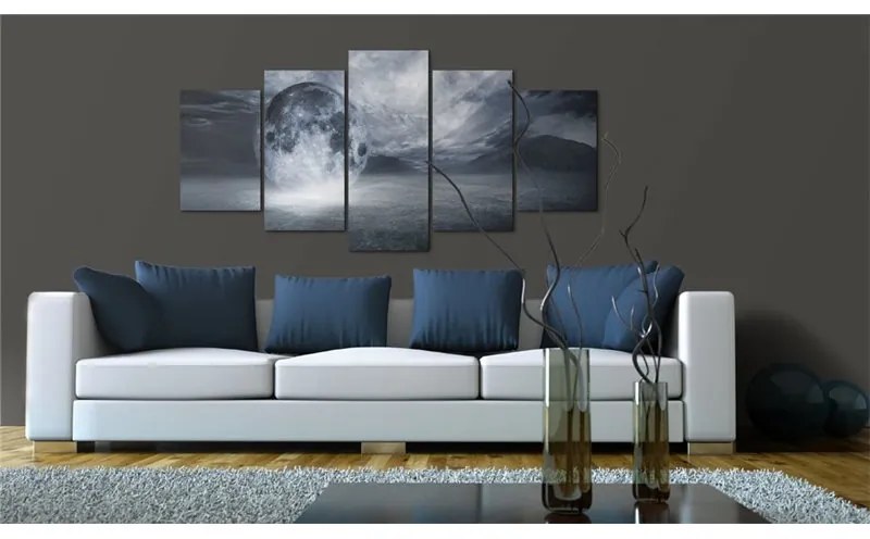 Quadro New planet  Colore Grigio, Dimensioni e Misure 100x50