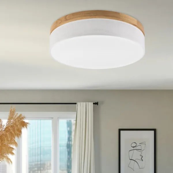 Brilagi - Plafoniera LED BELLADONNA LED/36W/230V Ø 50 cm bianco/rovere