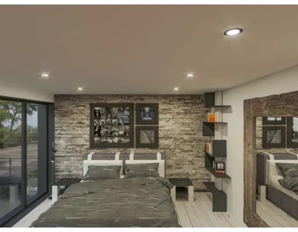 Lampada LED da incasso LED/6W/230V 4000K diametro 8,5 cm nero