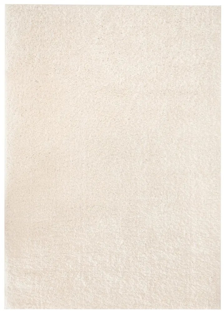 Tappeto Shaggy A Pelo Lungo 120x170 Cm Crema /