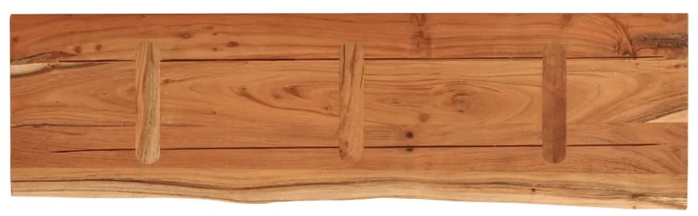 Mensola muro 100x30x2,5cm rettangolare legno acacia bordi vivi