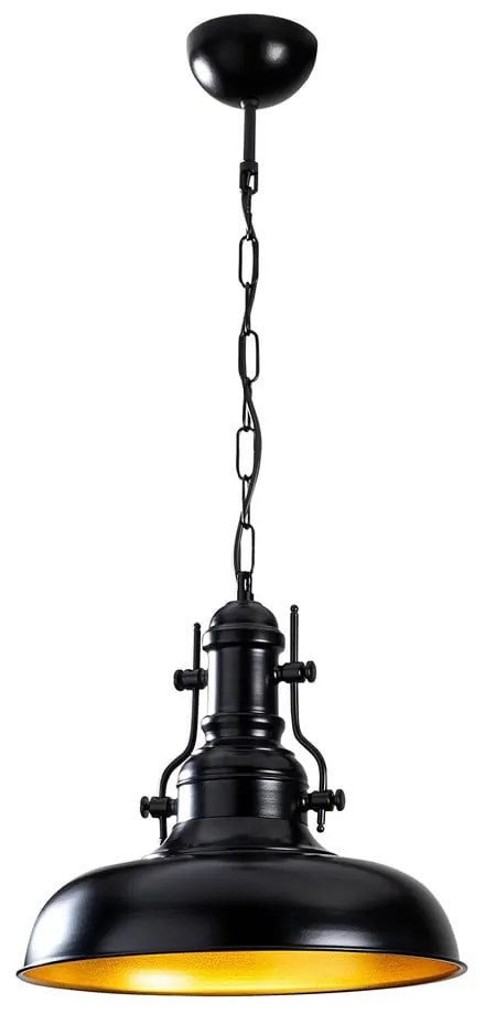 Lampadario nero con paralume in metallo ø 32 cm Berceste – Opviq lights