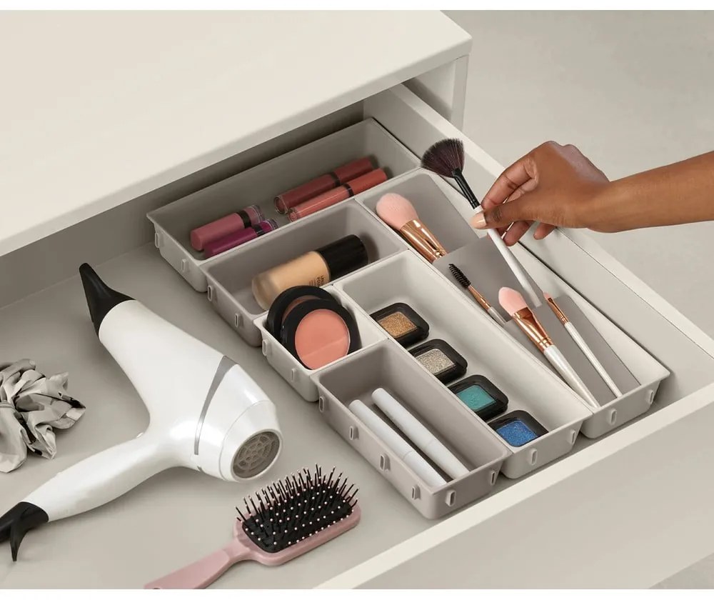 Organizzatori per bagno beige in set da 7 Viva - Joseph Joseph