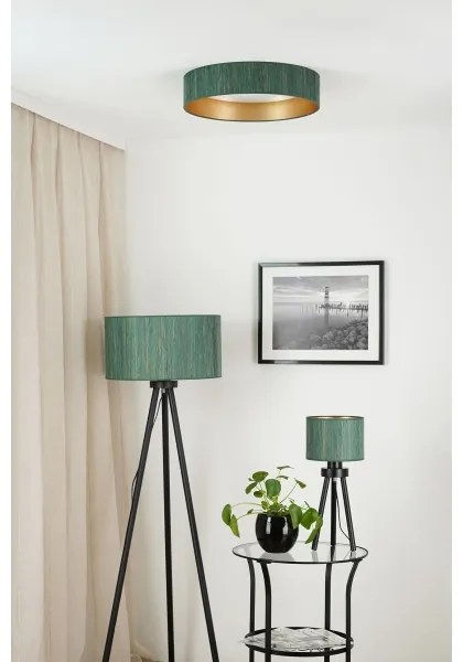 Brilagi - Plafoniera LED BOSTON ROLLER LED/24W/230V diametro 45 cm verde/oro