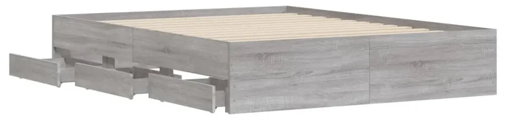 Giroletto cassetti grigio sonoma 140x200 cm legno multistrato