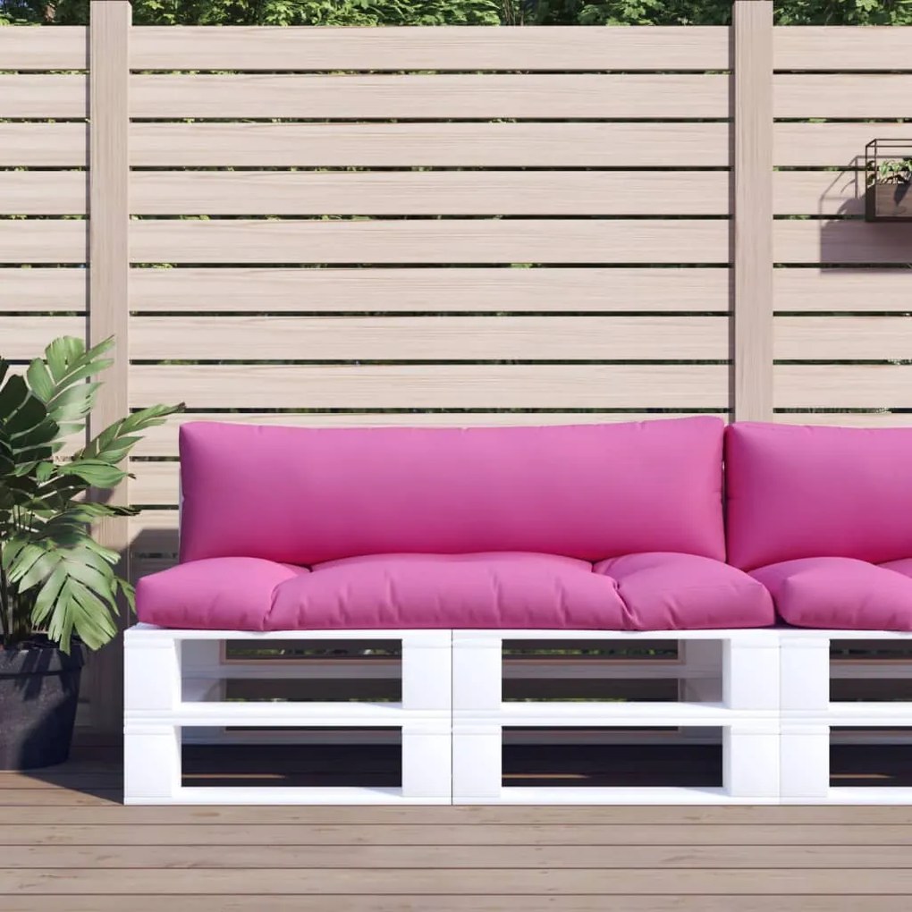 Cuscini Per Pallet 2 Pz Rosa İn Tessuto Oxford /