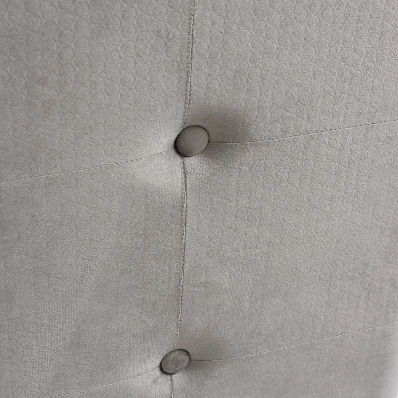 Testata Buttons Velluto per letti da 105 e 90 cm - Grigio