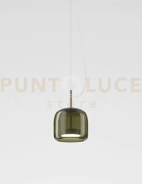 Jube sospensione 1p verde antico trasparente acciaio satinato l2202...