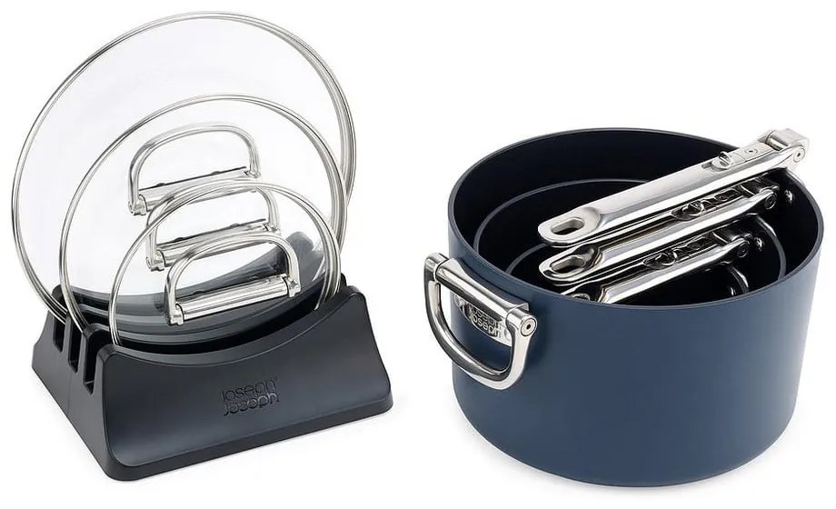 Pentole in set con coperchio incluso/con superficie in ceramica 3 pz adatte all'induzione Space – Joseph Joseph