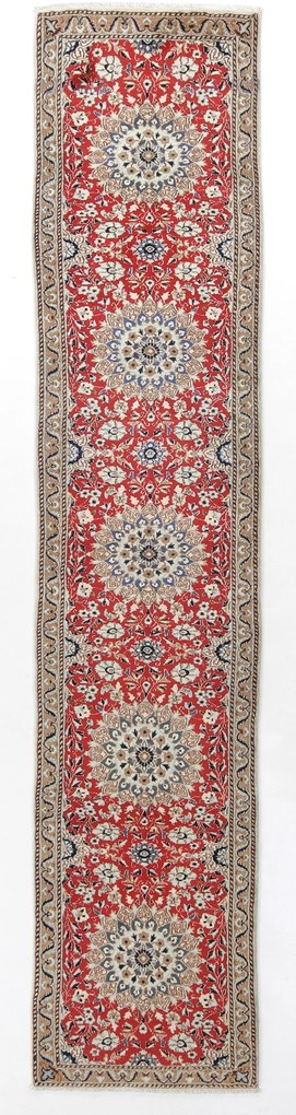 Nain Tappeto persiano 80x380 (Iran) Annodato A Mano