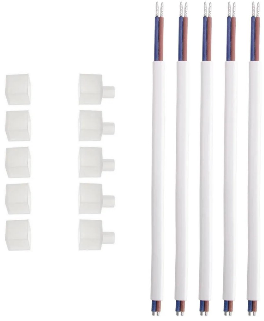 Kit Connettori foro Frontale e Tappi per Neon FLEX 10x10