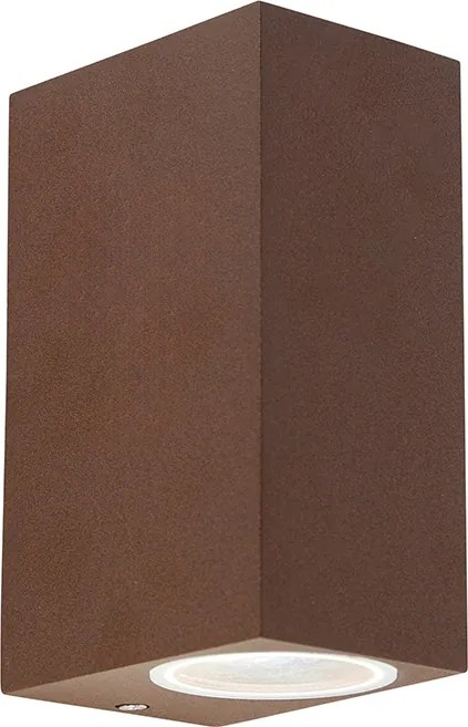 Lampada da parete intelligente ruggine IP44 incl. 2 GU10 Wifi - Baleno