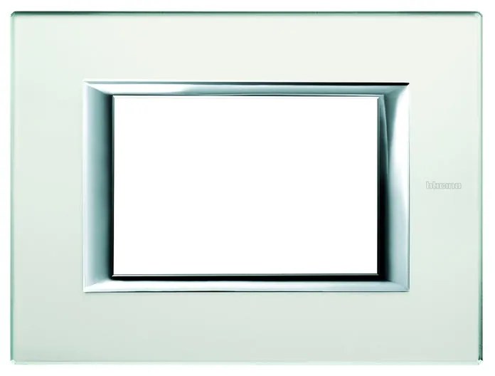 Placca 3 moduli serie Axolute  BTICINO bianco specchio