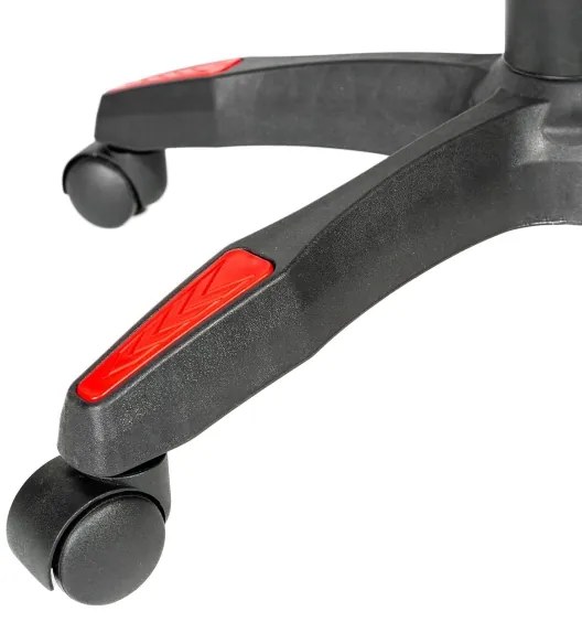 Sedia da gioco VARR Zolder nero/rosso