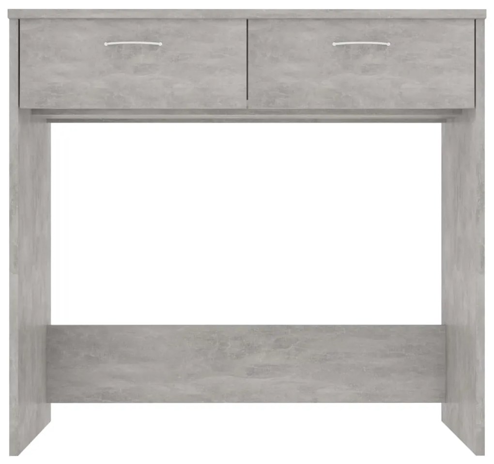 Scrivania Grigio Cemento 80x40x75 cm in Legno Multistrato