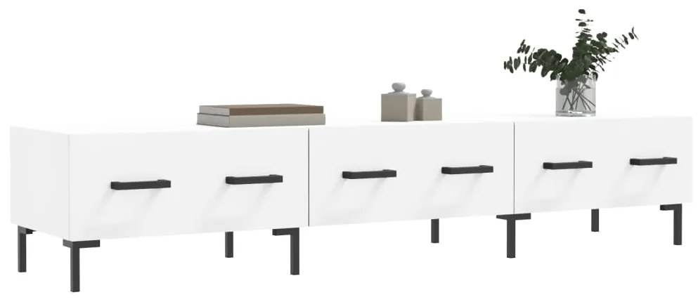 Mobile porta tv bianco 150x36x30 cm in legno multistrato