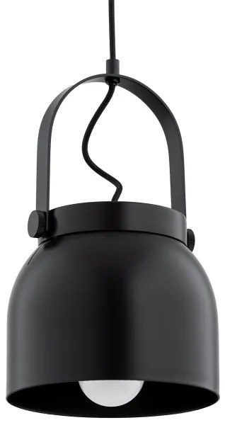 Argon 8281 - Lampadario a sospensione con filo LOGAN 1xE27/15W/230V diametro 20 cm nero