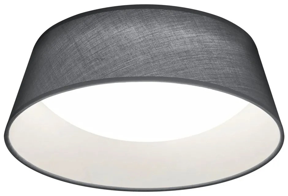 Plafoniera nera con paralume in tessuto Ponts – Trio