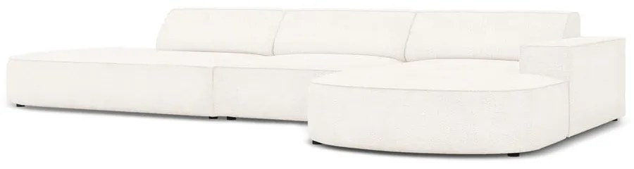 Divano angolare beige in tessuto bouclé (angolo destro) Jodie - Micadoni Home