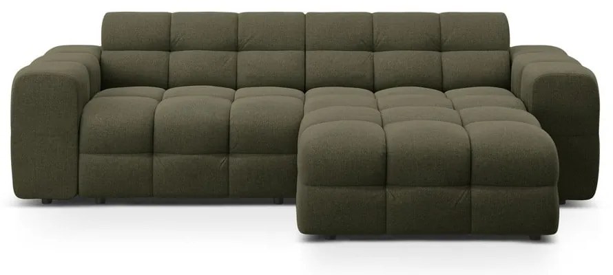 Divano angolare verde (con penisola a destra/con chaise lounge) Kendal – Micadoni