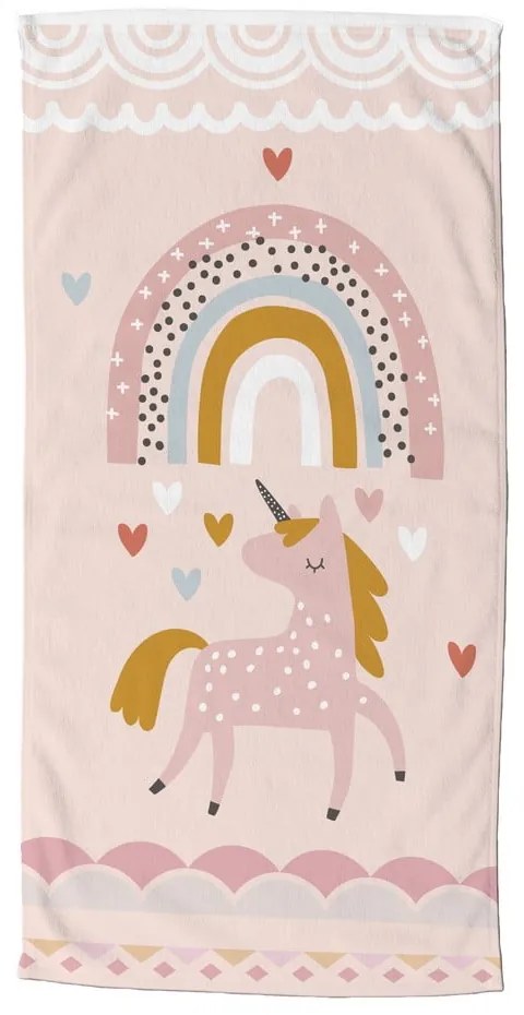 Telo mare rosa e beige 75x150 cm - Good Morning