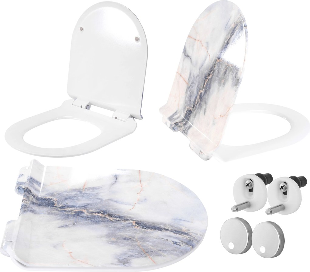 Copriwater CARLO GRANIT SHINY DUROPLAST SLIM