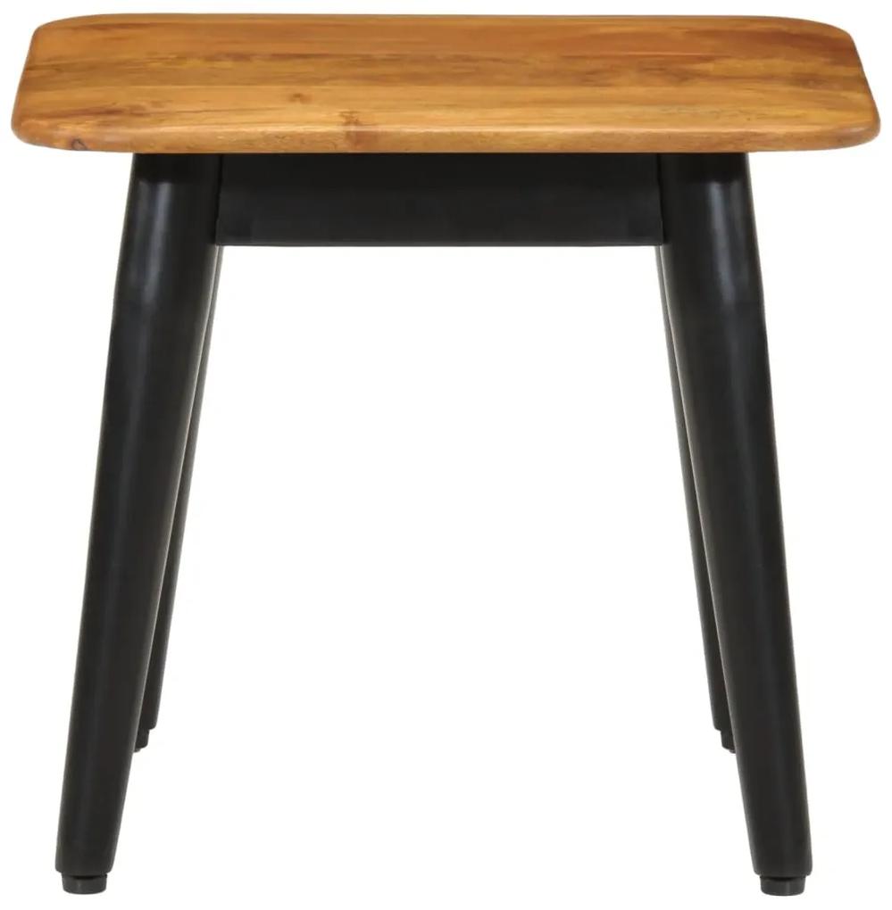 Tavolo da salotto 45x45x40cm in legno massello di mango e ferro