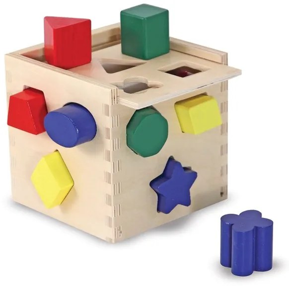 Trade Shop - Costruzioni In Legno Cubo 15x15 Forme Insegnare Forme Gioco Didattici Educativo