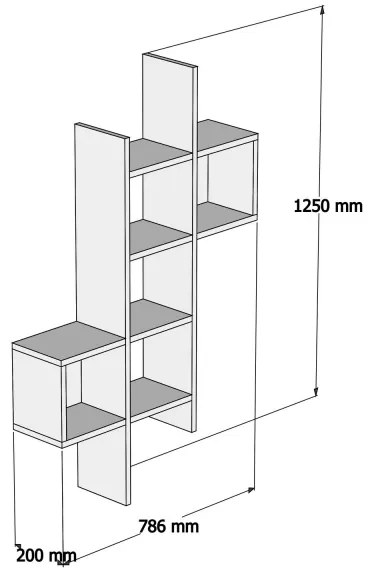Mensola da parete KENO 125x79 cm marrone