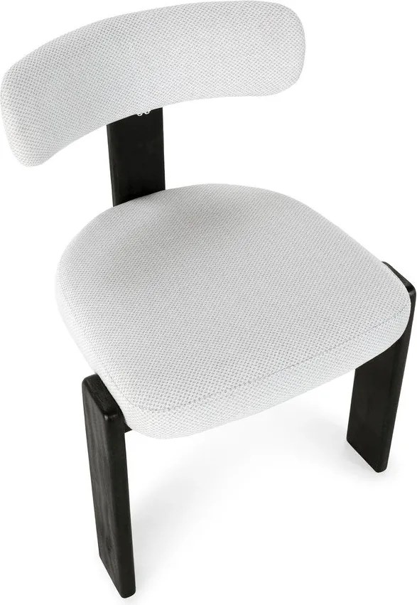 Sedie da pranzo in set nere/grigio chiaro in imbottito 2 pz Nadia – MOME