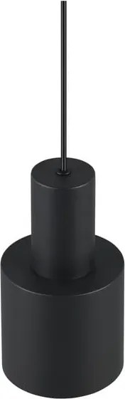 Lampadario nero con paralume in metallo ø 12 cm Agudo - Trio