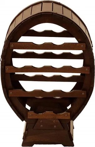 Cantinetta porta bottiglia in legno botte 12 POSTI