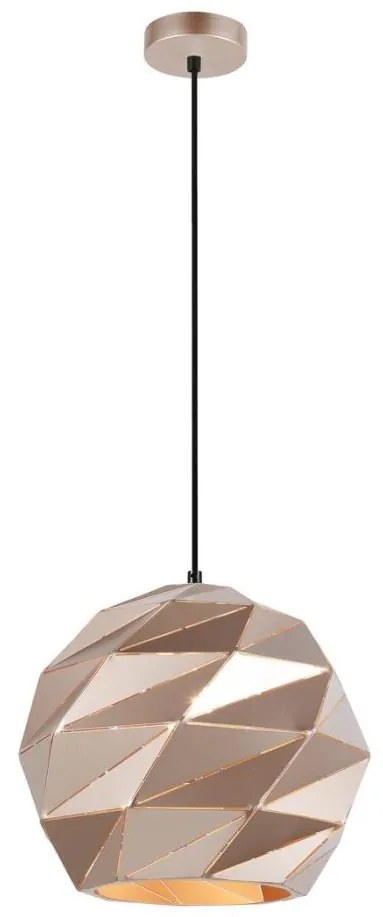 ITALUX PND-2424-1L-GD -Lampadario a sospensione con filo PALERMO 1xE27/40W/230V diametro 32 cm Oro rosa